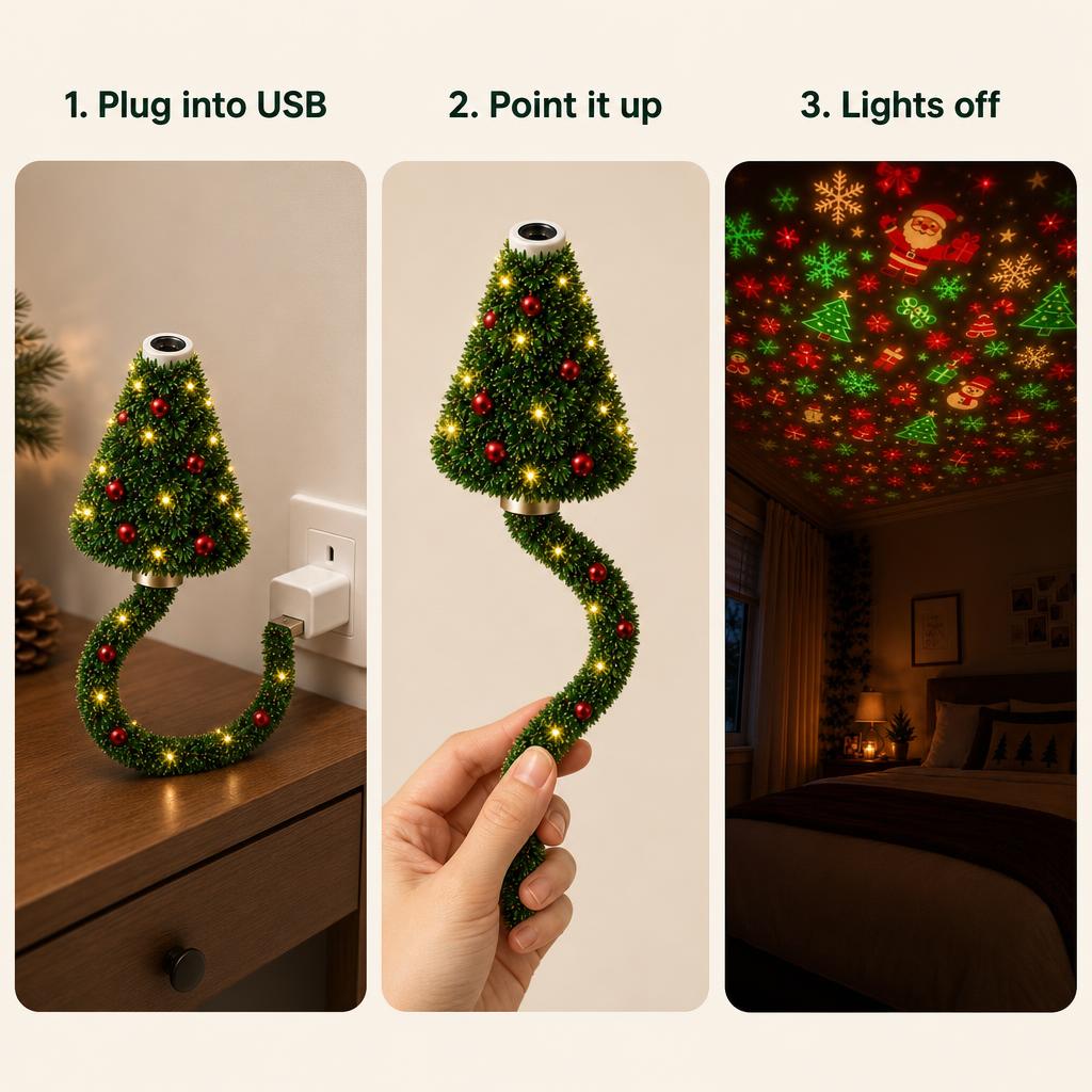 How it works: plug into USB, point it up, lights off
