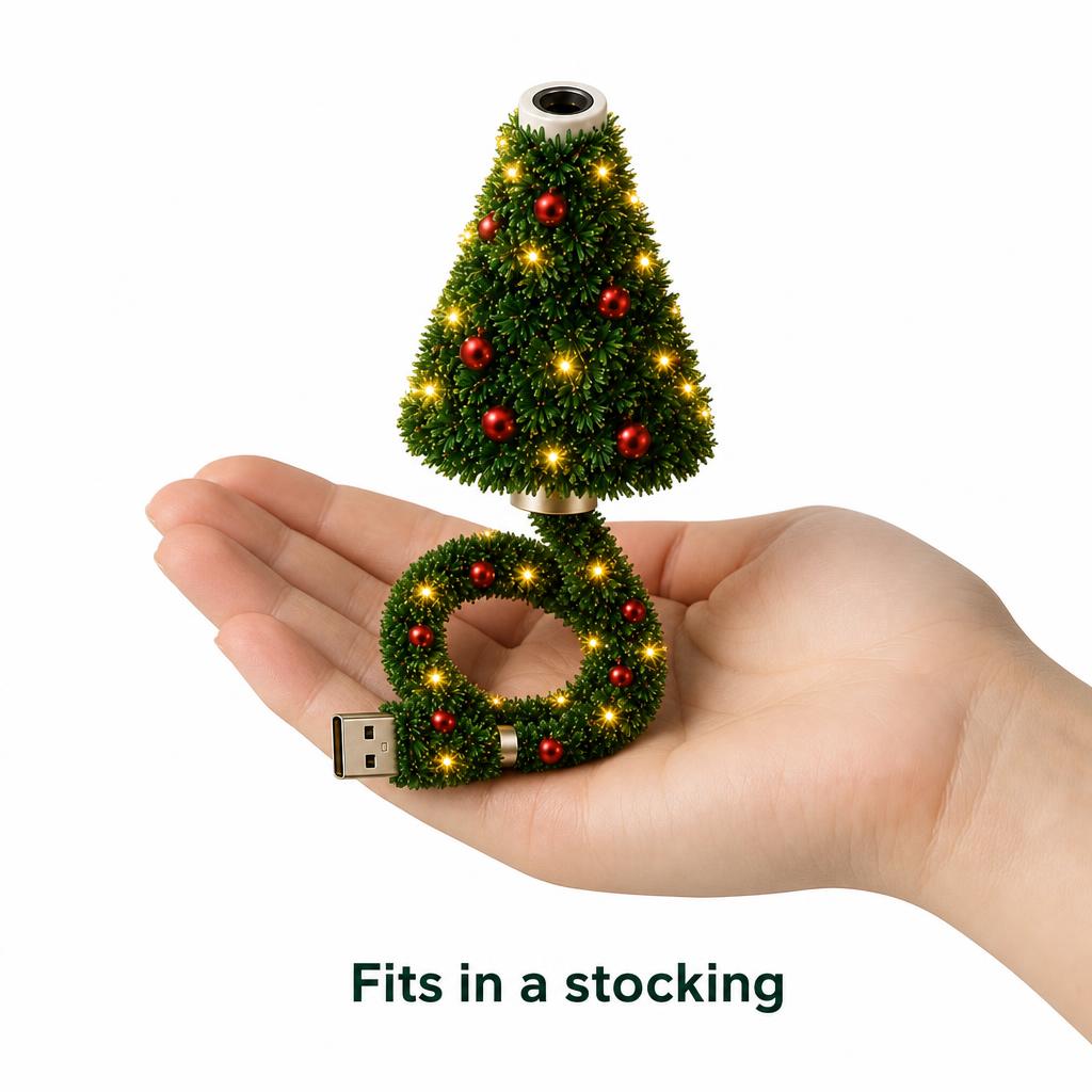North Pole Projector fits in a stocking